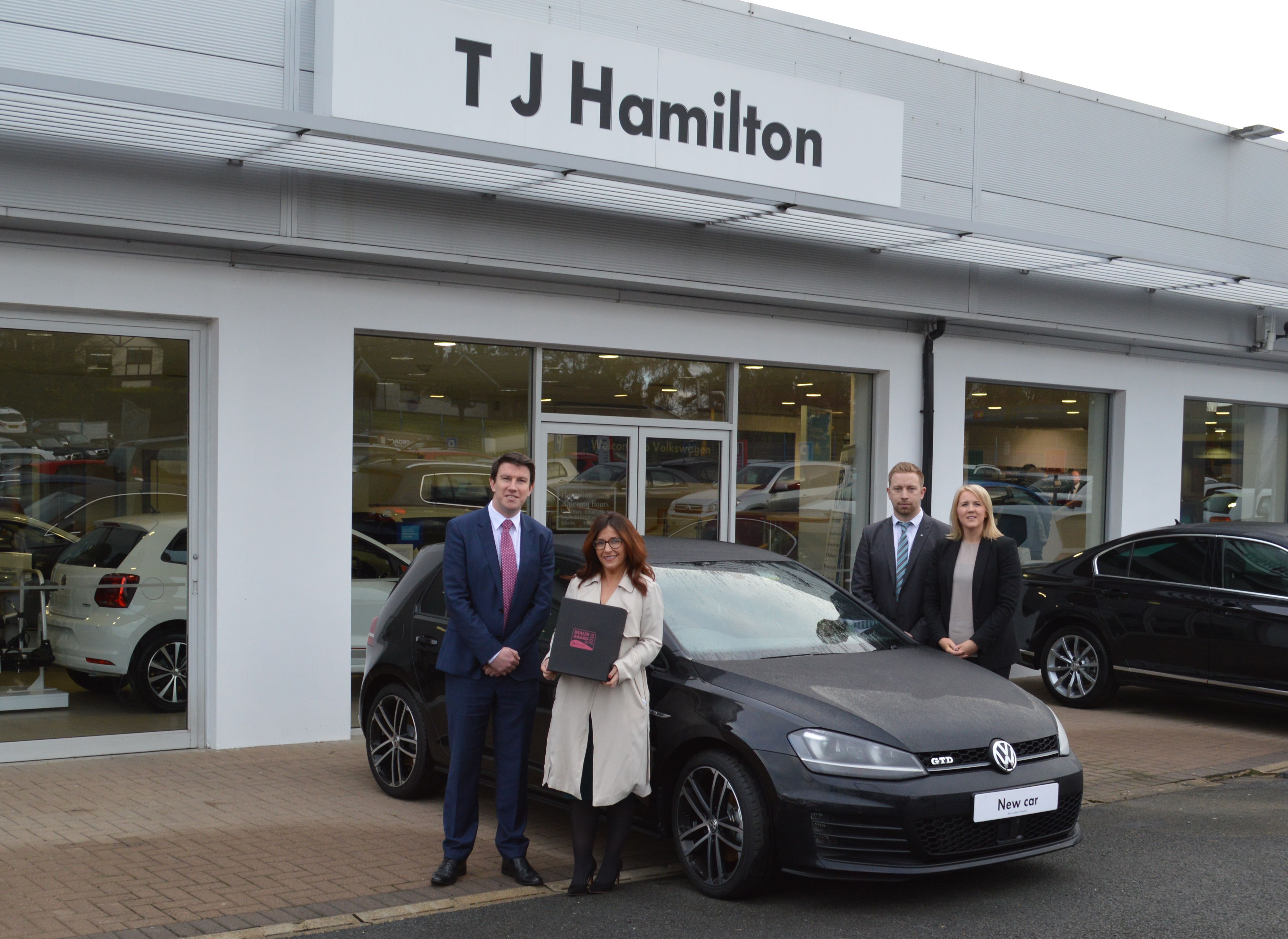 TJ Hamilton Volkswagen celebrates Motability award win for excellent customer service