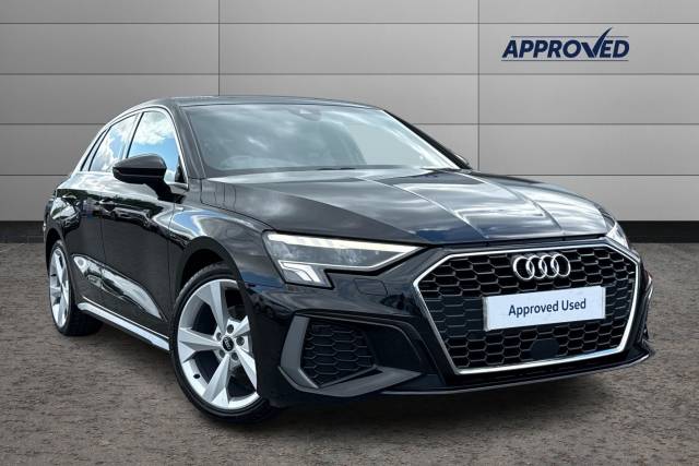 Audi A3 2.0 TDI 35 S line Sportback S Tronic Euro 6 (s/s) 5dr Hatchback Diesel Black